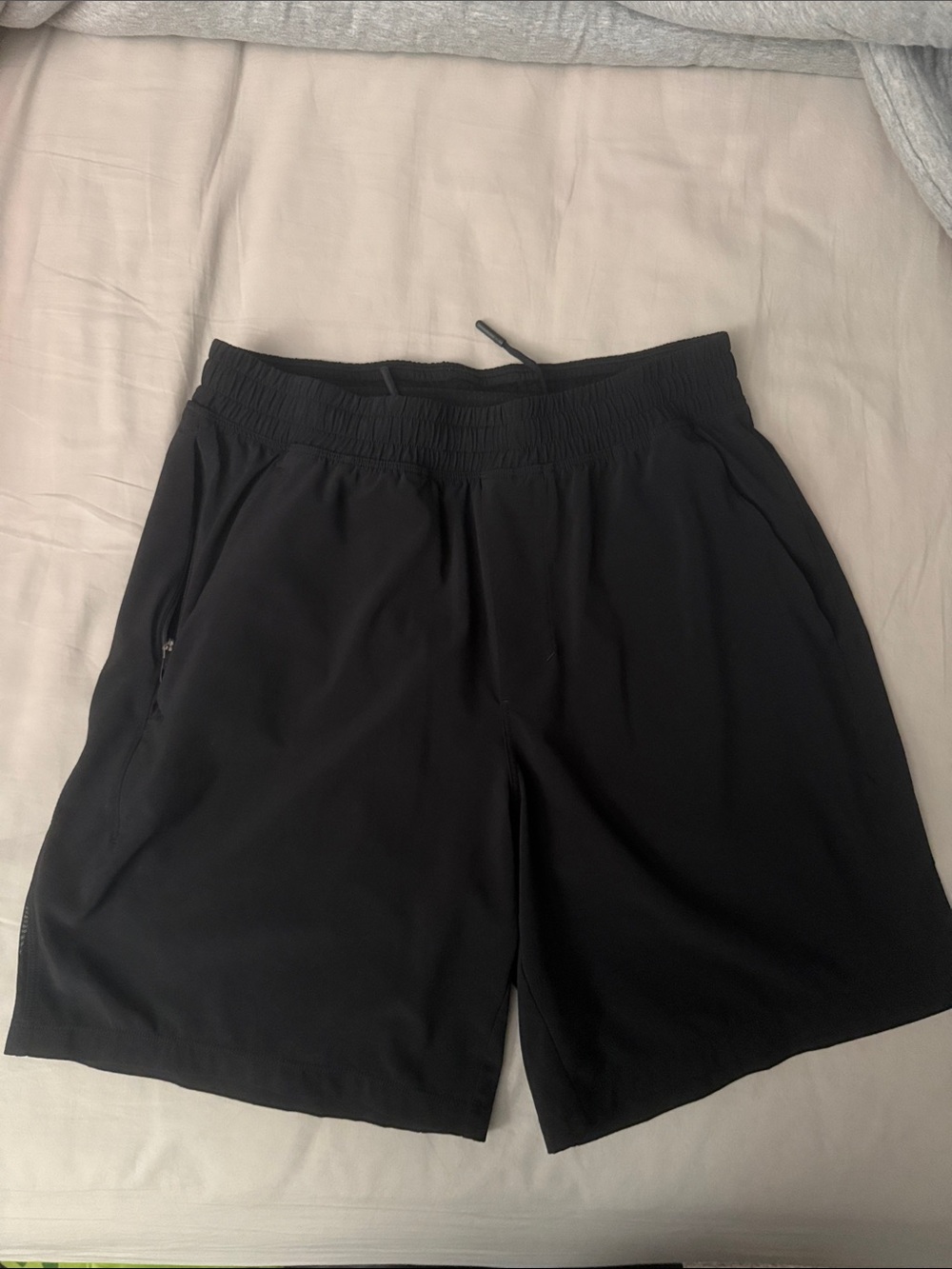 lululemon athletica Men's Black Athletic Shorts - Performance Drawstring